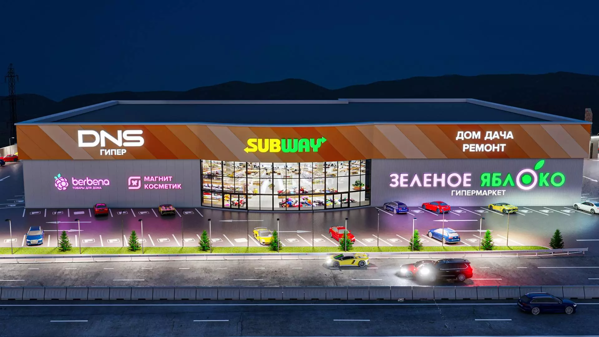 PK Vesta plant announces the assembly of the pre-fabricated shopping center 30W x 60L x 6H in Makhachkala, Russia