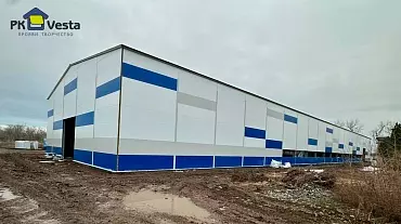 196. Pre-engineered workshop 28W x 102L x 7.2H for the production of sandwich panels in the village of Kushchevskaya, Russia