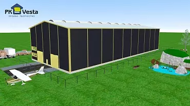 209. Pre-engineered warehouse/supermarket 24W x 60L x 10H made out of Hybrid system in Moscow, Russia